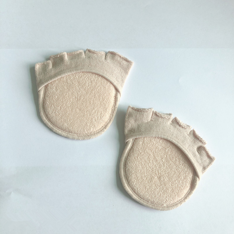 Toe Socks Female Summer Thin Section Of Bamboo Fiber Mat Open-toed Socks Invisible Half Half Half Palm Toe Socks